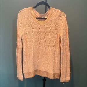 Anthro Pink & Rose Gold Sweater